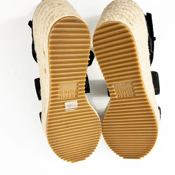 Eileen Fisher Wali Black Espadrille Sandal - Picture 4 of 6